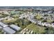 Aerial view showcasing the home's position in a residential neighborhood, providing context to its surroundings at 3618 Highland Fairways Blvd, Lakeland, FL 33810