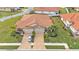 Aerial view showcasing a single Gathering home's layout and landscaping at 4003 Solamor St, Lakeland, FL 33810