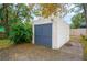 Detached garage with gray doors in a stucco building at 401 E Belmar St, Lakeland, FL 33803