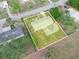 Aerial view showing house and large backyard at 4517 Oak St, Lakeland, FL 33813