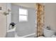 Simple bathroom with shower/tub and floral curtain at 6714 Highlands Creek Loop, Lakeland, FL 33813