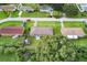 Overhead aerial shot showcasing the home's layout and surrounding neighborhood at 123 Padgett N Pl, Lakeland, FL 33809