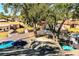 Elevated view of the backyard including the pool and patio at 2227 Howard West Ave, Winter Haven, FL 33880