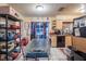 Spacious kitchen with dining area and sliding glass doors at 2304 Honey Dr, Lakeland, FL 33801