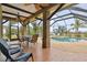 Relaxing screened pool area with patio furniture and spa at 2774 Verandah Vue Way, Lakeland, FL 33812