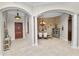 Elegant dining room with a chandelier and decorative wall at 2961 Sanctuary Cir, Lakeland, FL 33803