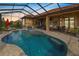 Stunning pool and spa at sunset at 2961 Sanctuary Cir, Lakeland, FL 33803