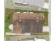 Home's roof and yard viewed from above at 3221 Pebble Bend Dr, Lakeland, FL 33810