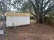 Backyard with storage shed and large oak tree at 3472 Avenue V Nw, Winter Haven, FL 33881