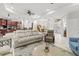 Bright living room with an open floor plan and views into the kitchen at 3604 Frentress Dr, Lakeland, FL 33812