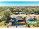 Aerial view of a house with a pool and large backyard at 408 Patrick Ave, Winter Haven, FL 33880