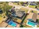 Aerial view of a house with a pool and large backyard at 408 Patrick Ave, Winter Haven, FL 33880