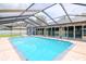 Inviting swimming pool with a screened enclosure at 4225 Shadow Wood Ct, Winter Haven, FL 33880