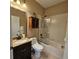 Bathroom with shower/tub combo and a single vanity at 5269 Pebble Beach Blvd, Winter Haven, FL 33884