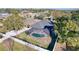 Aerial view showing home with pool and fenced backyard at 5825 High Ridge Loop, Lakeland, FL 33812