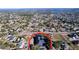 Aerial view of a house and neighborhood, highlighted by a red circle at 5825 High Ridge Loop, Lakeland, FL 33812