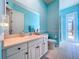 Bathroom with shower, toilet and vanity at 5825 High Ridge Loop, Lakeland, FL 33812