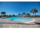 Community pool with a separate shallow area for children at 5876 Great Salt Ct, Lakeland, FL 33805