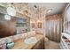 Bathroom with vintage wallpaper and a shower/tub combo at 1005 Shadow Run Dr, Lakeland, FL 33813