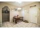 Small dining area with a wooden table and bench at 1012 Robin Ln, Winter Haven, FL 33884