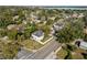 House and surrounding neighborhood view from above at 2016 Seminole Trl, Lakeland, FL 33803