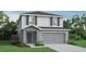 Two-story house with gray siding, gray shutters, and a two-car garage at 3142 Laurel Oak Ln, Winter Haven, FL 33884