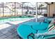 Comfortable circular seating area next to the pool at 1074 Berkeley Dr, Kissimmee, FL 34744