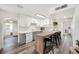Modern kitchen with gray cabinets, butcher block island, and white subway tile at 1632 Tangerine St, Lakeland, FL 33803