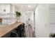 Modern kitchen with wood counter and breakfast bar at 1632 Tangerine St, Lakeland, FL 33803