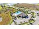 A high-angle view of a neighborhood community pool area at 1878 Pristine Loop, Lakeland, FL 33811