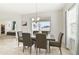 Bright dining room with sliding glass doors leading to backyard at 252 Walkers Point Dr, Auburndale, FL 33823