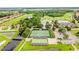 Aerial view of community tennis courts and landscaping at 4128 Aberdeen Ln, Lake Wales, FL 33859