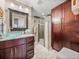 Modern bathroom with a large walk-in shower at 4128 Mather W Rd, Lakeland, FL 33810