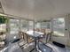 Bright screened porch with tiled floor and patio dining set at 4128 Mather W Rd, Lakeland, FL 33810