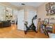 Home exercise room with an exercise bike and plenty of storage at 4419 Burlington Dr, Winter Haven, FL 33880