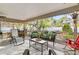 Screened patio with comfortable seating and a view of the yard at 4419 Burlington Dr, Winter Haven, FL 33880