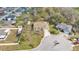 Aerial view of the home and cul-de-sac showing the neighborhood at 6244 Napa Dr, Lakeland, FL 33813