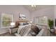 Comfortable bedroom with ample natural light, plush bedding, and a view of the screened porch at 6244 Napa Dr, Lakeland, FL 33813