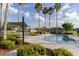 A small pool with mature landscaping, tall palms and shade at 1961 Rocky Pointe Dr, Lakeland, FL 33813