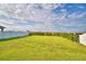 Spacious grassy backyard with privacy fence is perfect for outdoor activities and entertaining at 2816 Ivy Lake Ct, Lakeland, FL 33811
