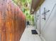 Private deck with bamboo fence and seating area at 2907 Marion Way # 2907, Haines City, FL 33844