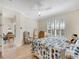 Comfortable main bedroom with a ceiling fan and hardwood floors at 3019 Mission Lakes Dr, Lakeland, FL 33803
