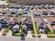 Beautiful aerial view of a neighborhood with well-maintained homes and manicured lawns at 3460 Canvas St, Kissimmee, FL 34741