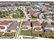 Scenic aerial shot of the neighborhood, featuring a community pool and well-maintained landscaping at 3460 Canvas St, Kissimmee, FL 34741
