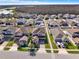 Community aerial showcasing homes, landscaping, and scenic lake views in a well-maintained neighborhood at 3460 Canvas St, Kissimmee, FL 34741