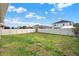 Lush backyard showcasing a verdant lawn, secure fence, and ample outdoor space at 3460 Canvas St, Kissimmee, FL 34741