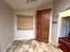 Dining area featuring tile floors, modern light fixture and ample storage at 600 Caribbean Dr, Lakeland, FL 33803