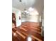 Bright living room featuring hardwood floors, a ceiling fan, and recessed lighting at 600 Caribbean Dr, Lakeland, FL 33803