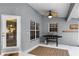Outdoor kitchen area with a built-in grill and plenty of counter space at 7026 Parliament Pl, Lakeland, FL 33809