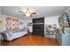 Comfortable living room with sofa and a black brick fireplace at 1632 Sims Pl, Lakeland, FL 33803